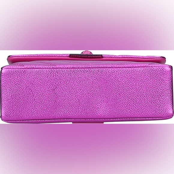 KURT GEIGER LONDON Kensington Drench Magenta Leather Shoulder Bag - Picture 9 of 9